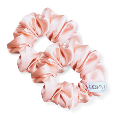 Dětské saténové gumičky do vlasů | Broskvová 2ks