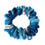 Scrunchie saténová gumička do vlasů - Blue Marble