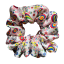Scrunchie saténová gumička do vlasů - Folklór - Velikost gumičky: 👸🏼Princess - vel. ⌀12cm