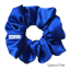 Scrunchie saténová gumička do vlasů - Lobelie - Velikost gumičky: 👩🏼‍🦱 Lady - vel. ⌀8cm