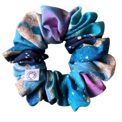 Scrunchie Silky gumička do vlasů - Nebula