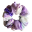 Látková Scrunchie gumička do vlasů - Ametyst Maramor - Velikost gumičky: Princess - ⌀12cm
