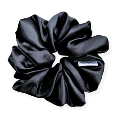 Scrunchie saténová gumička do vlasů - Blacky