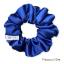 Scrunchie saténová gumička do vlasů - Lobelie - Velikost gumičky: 👩🏼‍🦱 Lady - vel. ⌀8cm