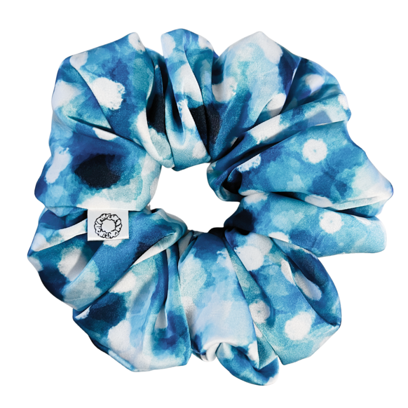 Scrunchie saténová gumička do vlasů - Frozen - Velikost gumičky: 🫅🏻Queen - vel. ⌀15cm