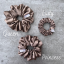Scrunchie saténová gumička do vlasů - Feather - Velikost gumičky: 👸🏼Princess - vel. ⌀12cm