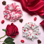 Scrunchie saténová gumička do vlasů - Love