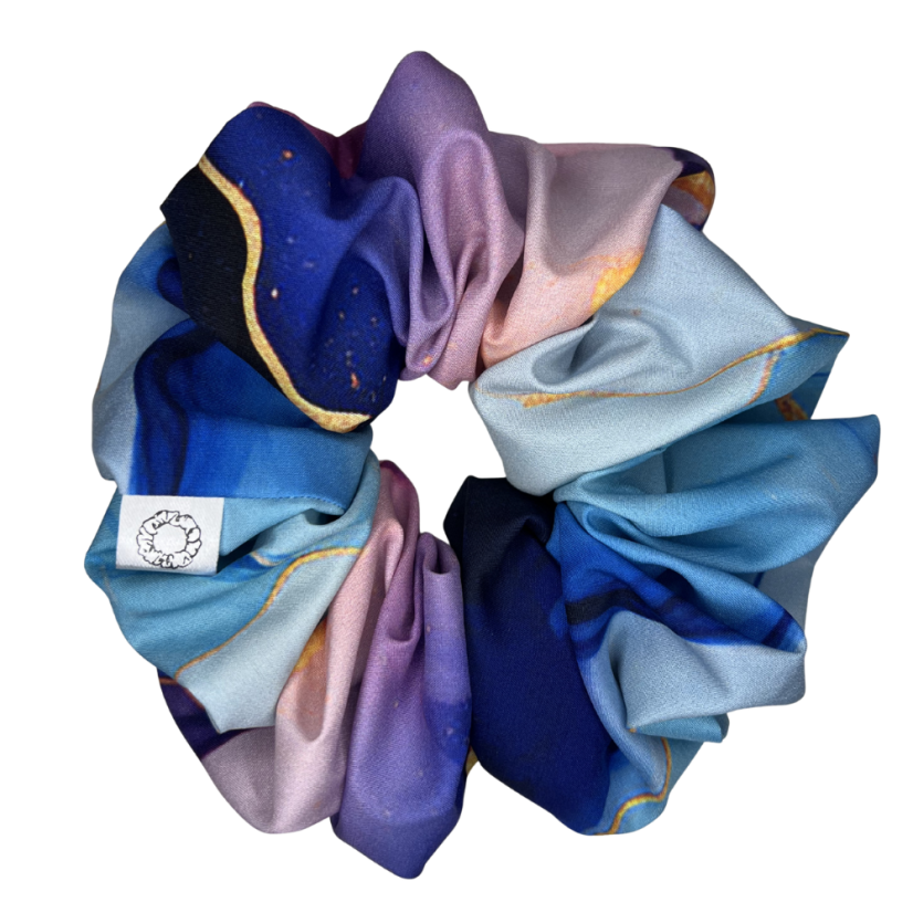 Látková Scrunchie gumička do vlasů - Netherlia - Velikost gumičky: Lady - ⌀8cm