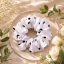 Scrunchie saténová gumička do vlasů - Dots - Velikost gumičky: 👩🏼🦱 Lady - vel. ⌀8cm