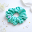 Scrunchie saténová gumička do vlasů - Mint - Velikost gumičky: 👩🏼🦱 Lady - vel. ⌀8cm