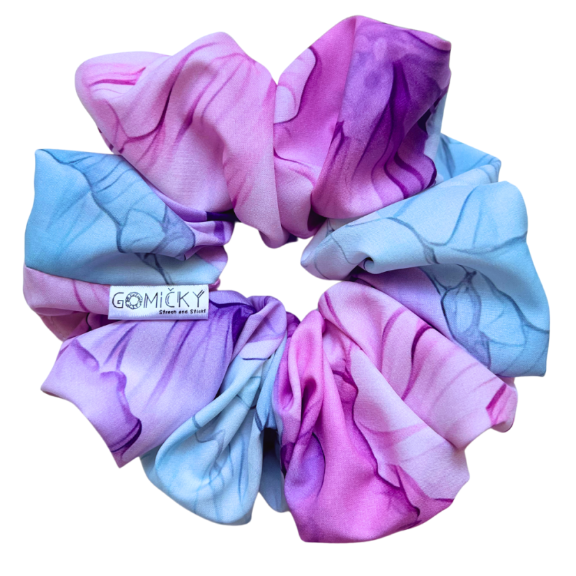 Scrunchie Silky gumička do vlasů - Pastel Perfect - Velikost gumičky: 👩🏼‍🦱 Lady - vel. ⌀8cm