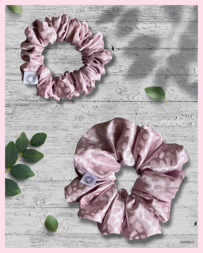 Scrunchie saténová gumička do vlasů - Aurora