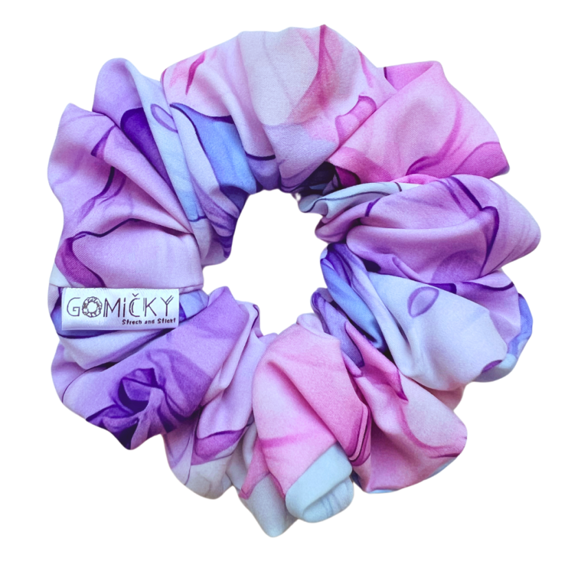 Scrunchie Silky gumička do vlasů - Pastel Perfect - Velikost gumičky: 👸🏼Princess - vel. ⌀12cm