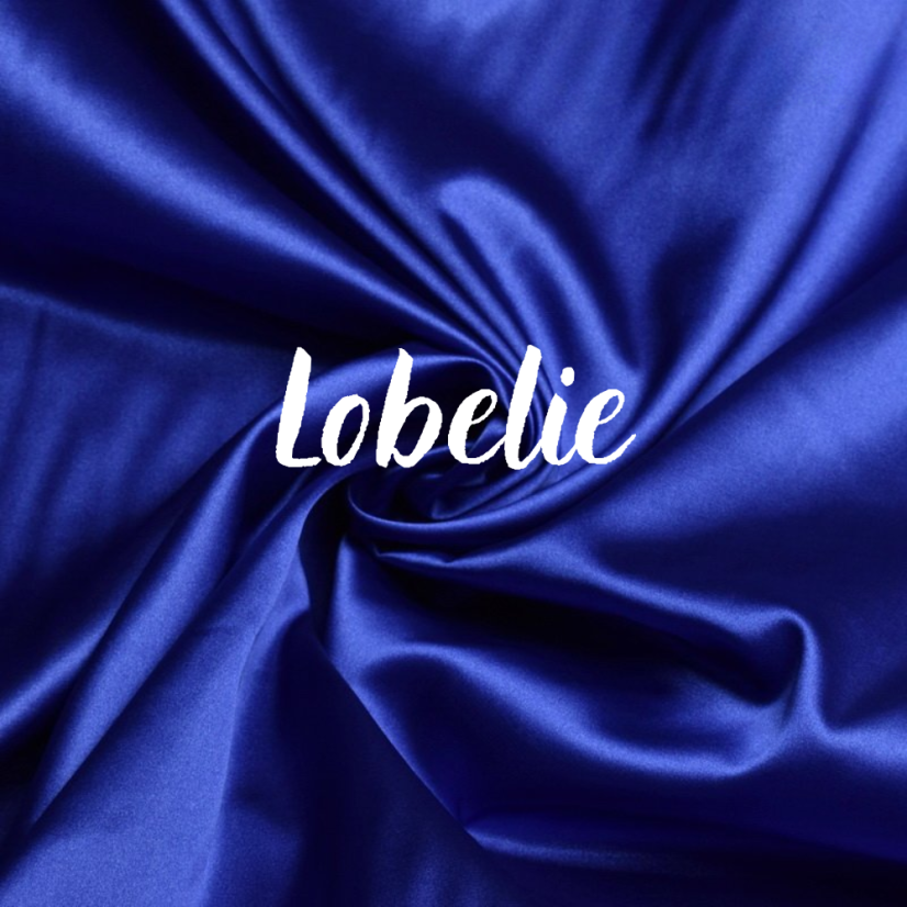 Scrunchie saténová gumička do vlasů - Lobelie