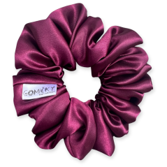 Scrunchie saténová gumička do vlasů - Bordeaux