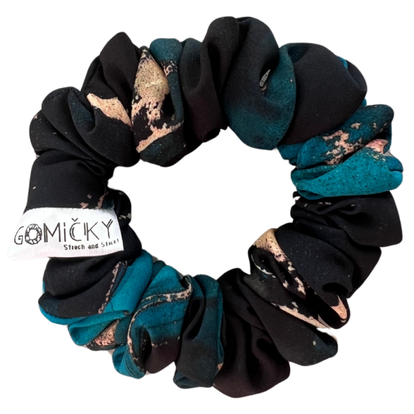 Scrunchie Silky gumička do vlasů - Helga - Velikost gumičky: 👸🏼Princess - vel. ⌀12cm
