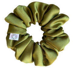 Scrunchie saténová gumička do vlasů - Mossy