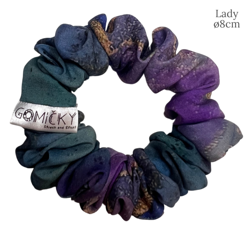 Scrunchie Silky gumička do vlasů - Mineral Marble