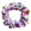 Scrunchie saténová gumička do vlasů - Macešky - Velikost gumičky: 🫅🏻Queen - vel. ⌀15cm