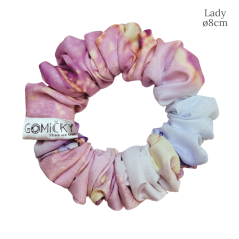 Scrunchie Silky gumička do vlasů - Pink Marble
