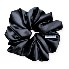 Scrunchie saténová gumička do vlasů - Blacky