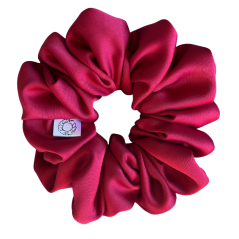 Scrunchie saténová gumička do vlasů - Berry Rebel