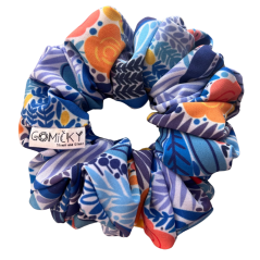 Scrunchie Silky gumička do vlasů - Florets