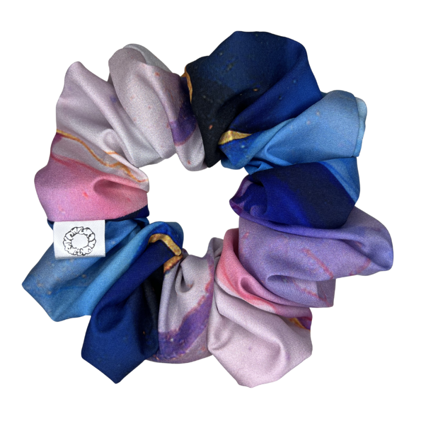 Látková Scrunchie gumička do vlasů - Netherlia - Velikost gumičky: 👩🏼‍🦱 Lady - vel. ⌀8cm