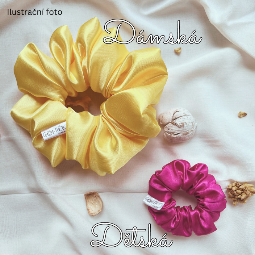 Dětské saténové gumičky do vlasů | Fuchsia 2ks