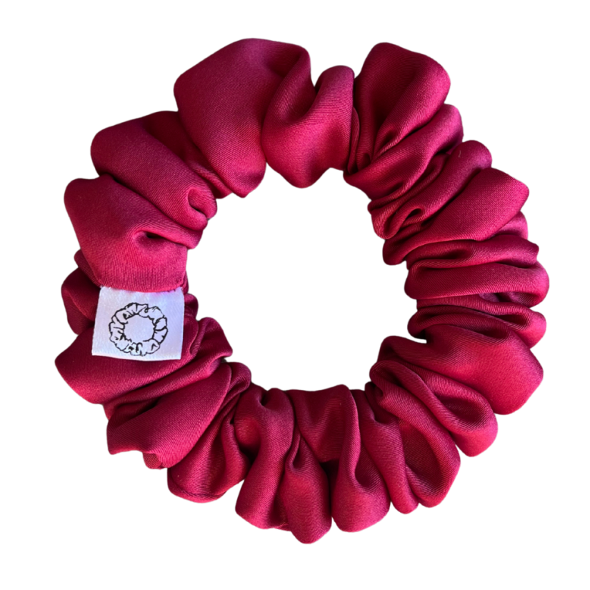 Scrunchie saténová gumička do vlasů - Berry Rebel