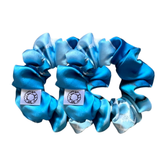 Dětské saténové gumičky do vlasů | Blue Marble 2ks