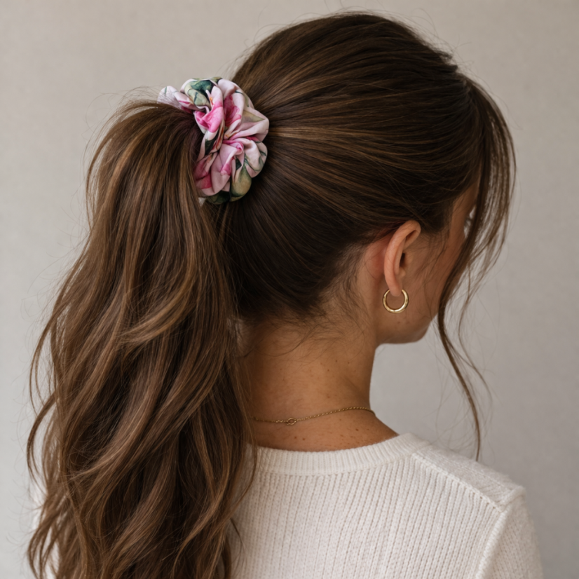 Látková Scrunchie gumička do vlasů - Eonar - Velikost gumičky: 👩🏼‍🦱 Lady - vel. ⌀8cm