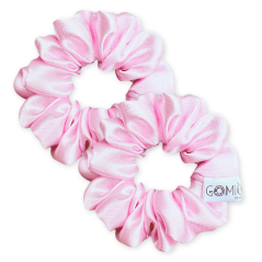 Dětské saténové gumičky do vlasů | Růžová 2ks