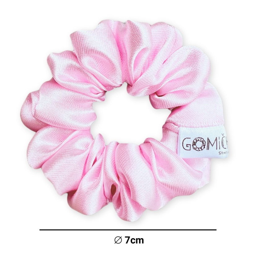 Dětské saténové gumičky do vlasů | Růžová 2ks