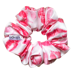 Scrunchie saténová gumička do vlasů - Kiss me