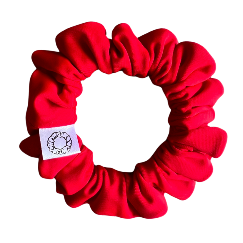 Scrunchie gumička do vlasů z plavkoviny - Strawberry