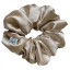 Scrunchie saténová gumička do vlasů - Champagne - Velikost gumičky: 👩🏼‍🦱 Lady - vel. ⌀8cm