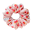 Scrunchie saténová gumička do vlasů - Strawberry - Velikost gumičky: 🫅🏻Queen - vel. ⌀15cm
