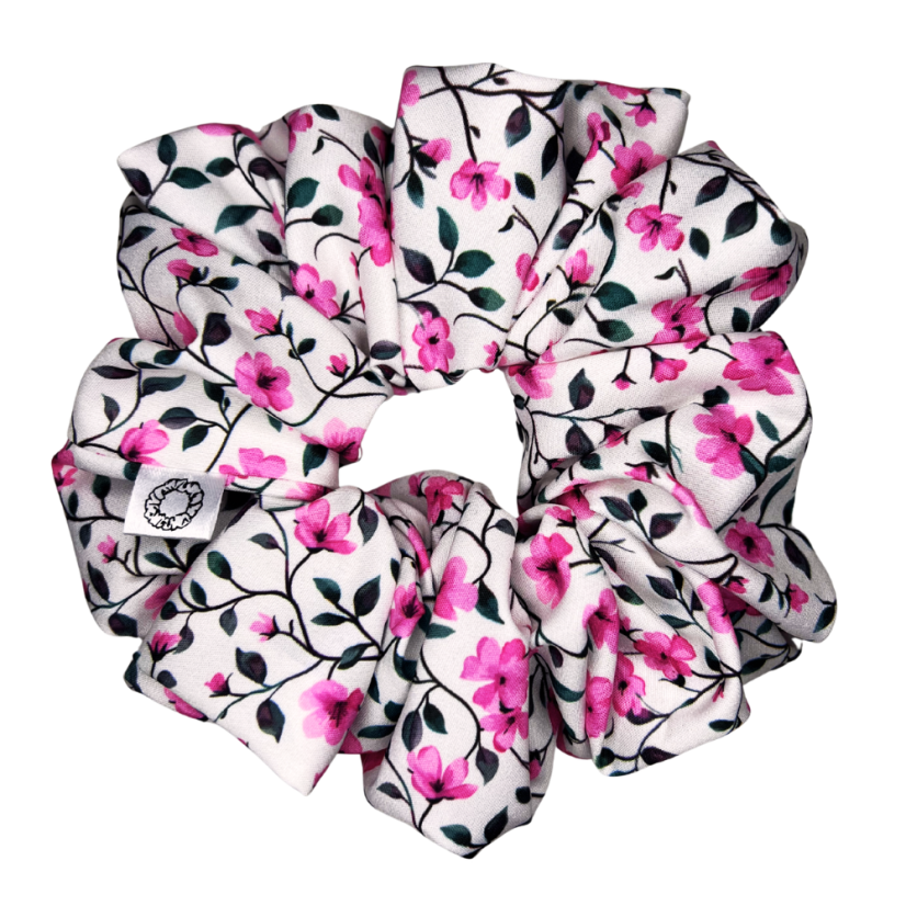 Látková Scrunchie gumička do vlasů - Lilian - Velikost gumičky: Queen - 15cm